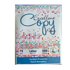 8 1/2 x 11 Excellent Copy 20# 95 Bright 75gsm 5,000/ctn