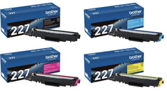Genuine Brother TN227 High Yield Toner Cartridge Set (TN227K, TN227C, TN227M, TN227Y)