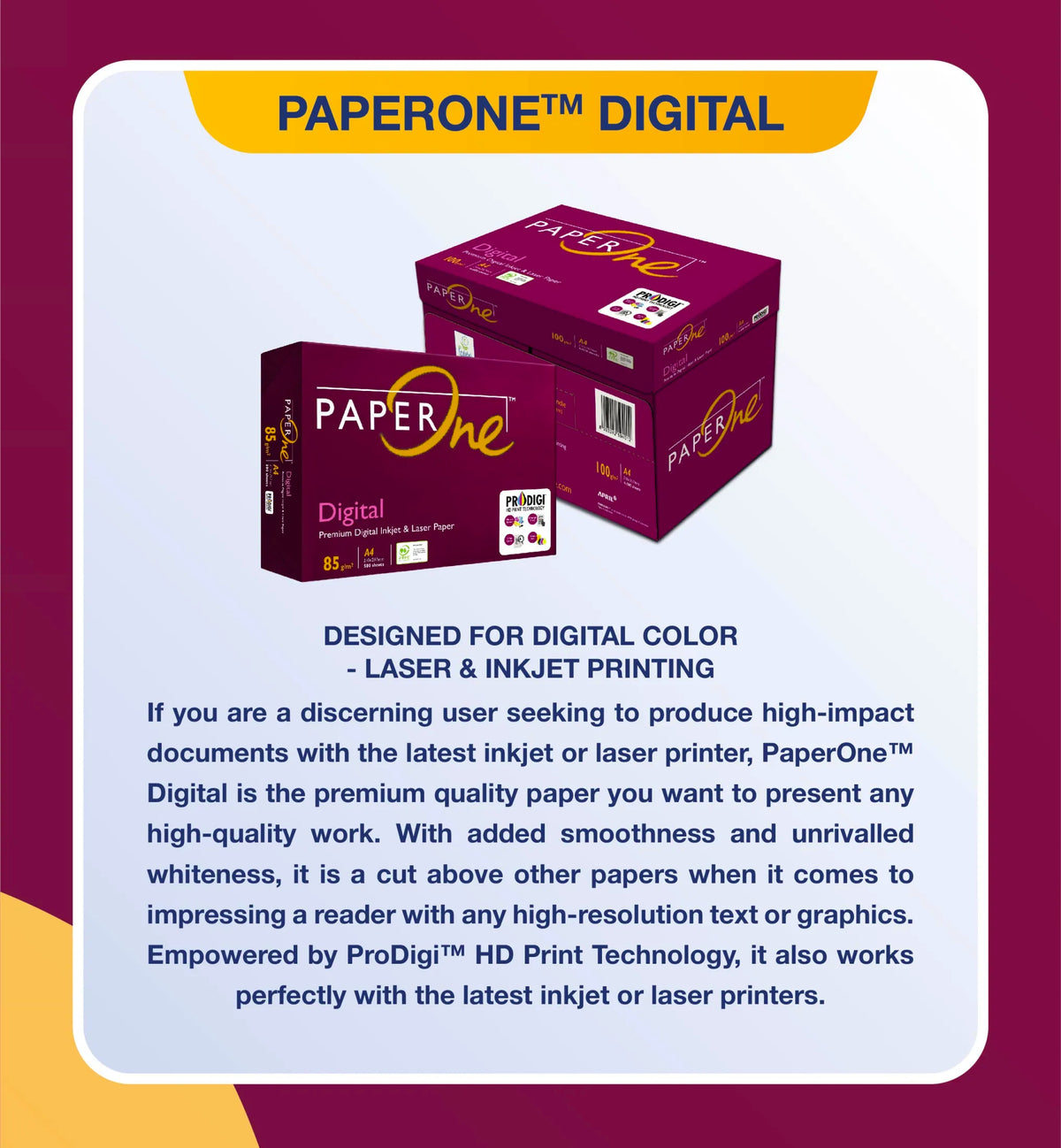 11 x 17 Paper One Digital 24# 100 Bright 85gsm 2,500/ctn