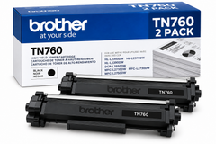 Brother TN760 High-Yield Black Toner Cartridge – 2 PACK