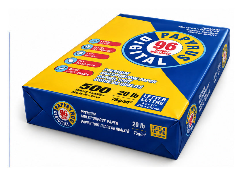 8 1/2 x 11 Papyrus Digital  20# 96 Bright 75gsm 5,000/ctn